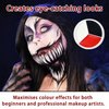 Black White Red Face Body Paint Foundation Cream Makeup,Halloween Cream Clown Face Body Paint Makeup Kit for Goth Zombie Vampire Skeleton Cosplay Costume Dress Up,Blendable Face Body Painting Kit