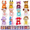 12 Pcs Mini Baby Dolls, 4.5 inch Cute Baby Dolls Toys with Animal Clothes 12 Constellations Series Tiny Reborn Babies for Girls Boys, Cute Doll Gifts for Kids Birthday Christmas