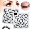 False Eyelashes Natural Look Synthetic Fibers Long Big Eyelashes Lashes Pack 10 Pairs by PANLOPU (B07-15x18x15mm)