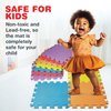 MEDca Floor Mat 10-Tile Exercise Mat Solid Foam EVA Playmat Kids Safety - 10-Pcs of (1) Random Solid Color, Receive Either Red, Blue, Green, Yellow, Purple or Orange