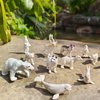 EOIVSH 18PCS Arctic Animal Figures, Realistic Polar Animal Toys Figurines for Kids Toddlers, Plastic Ocean Sea Animal Figures with Arctic Fox Wolf Snowy Owl Polar Bear Reindeer Bluga Whale