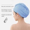 AGKXHDEC 2 Packs Microfiber Towel, Hair Turbans for Wet Hair, Drying Hair Wrap for Women (Blue,Blue)