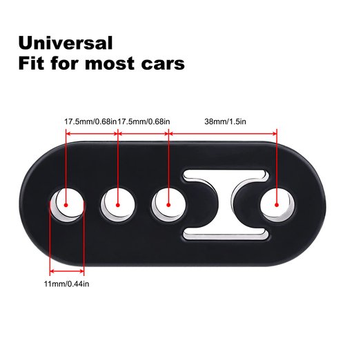 EVIL ENERGY Exhaust Hanger Rubber Adjustable Insulator Bushing Mount 4 Holes Universal 2Pcs