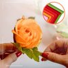 Gersoniel 57 Pieces Crepe Paper Flower DIY Kits 6 Rolls 35g Crepe Paper Rolls 50 Pcs Floral Iron Wire 1 Roll 50 Meter for Birthday Party Wedding (Red Series)