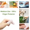 Kris-kikomy Gel Finger Protectors Finger Caps Silicone Fingertips Protection - Finger Cots Great for Trigger Finger, Finger Arthritis, Finger Cracking and Other Finger Pain Relief (Medium)