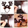 URATOT 2 Pack Dog Cat Light Up Christmas Reindeer Headbands LED Deer Headwear Party Hats for Pets Christmas Party Favors