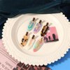 Leadigol 6 PCS No Crease Hair Clips-No Bend Hair Clips,Seamless Hair Clips Simple Temperament Duckbill Clip Korean Girls Leopard Acetate Sheet Bangs Clip Hair Barrette