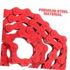 Toddmomy Bicycle Chain Single Speed Bike Chain Road Vehicles Stainless Steel Bike Chain Red Bike Chain Bike Accessory