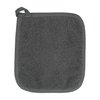 Ritz Terry 100% Cotton Potholders - Heat Resistant, Ergonomic Grip, Machine Washable - Graphite, 2-Pack