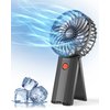 AaoLin Handheld Fan [6-15H Working Time] Foldable Hand Held Fan USB Rechargeable, 4 Speeds Portable Personal Mini Fan, Battery Operated Desk Fan for Stylish Girl Women Travel/Commute/Makeup/Office