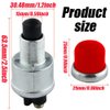 3Pcs Push Button Momentary Starter Switch, Weatherproof Engine Start Push Button Switch, 12V / 24V 50 A Heavy Duty Momentary Start Switch for Boat, Track, Car Red