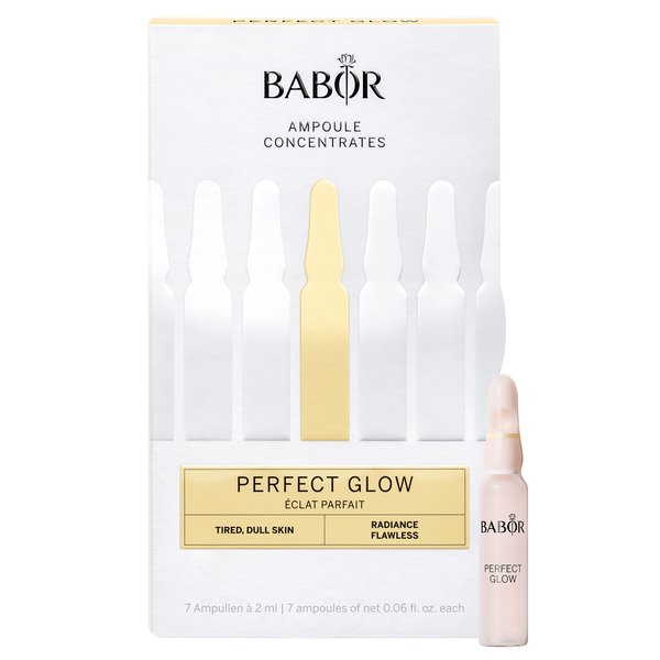 BABOR Perfect Glow Ampoule Concentrate, Glow Pigments & Peptide Skincare Capsule, Instant Radiance & Luminosity, Improve Complexion and Brighten Skin Tone, Revitalize Dull & Dry Skin, 7 Day Treatment