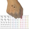 Virtual Hug Love Bear Cute Temporary Tattoo Water Resistant Fake Body Art Set Collection - Orange (One Sheet)