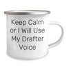 Drafter Friends and Family Keep Calm Or I Will Use My Drafter Voice Camping Mug Birthday Unique Gifts from Friends to Drafter