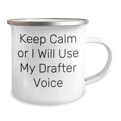 Drafter Friends and Family Keep Calm Or I Will Use My Drafter Voice Camping Mug Birthday Unique Gifts from Friends to Drafter