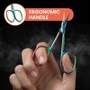 BEZOX Curved Cuticle Scissors - Precision Manicure Scissor Nail Cuticle Trimmer, Professional Stainless Steel Nail Scissors for Cuticle Care, Cuticle Cutter Small Scissors for Women - Rainbow