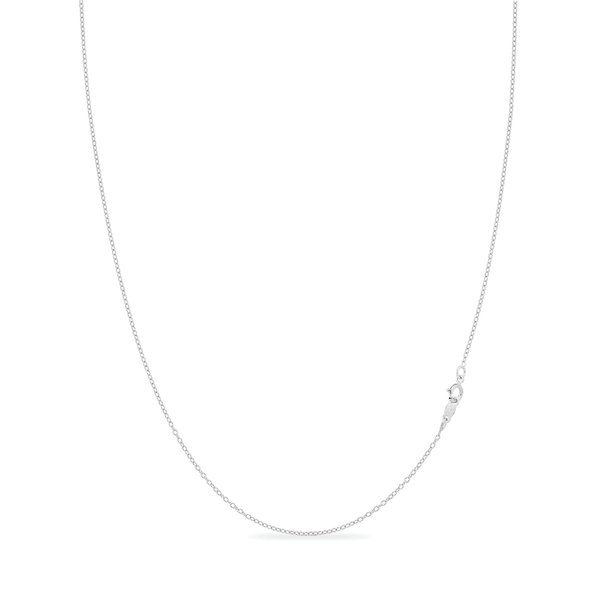 KEZEF 925 Sterling Silver Chain Necklace for Women, 1.3mm Silver Cable Chain, 16 Inch, with Spring-Ring Clasp, Italian Made