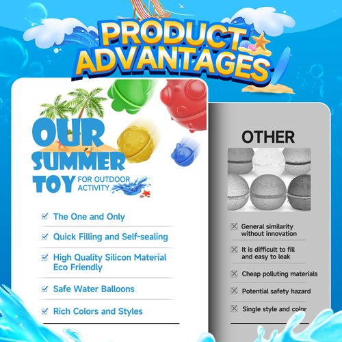 GEMRUN Reusable Water Balloons Bomb Instant Self Sealing Water Ball Quick Fill For Kids Adults Party Game Silicone Outdoor Activities Water Games Toy Summer Fun Party Supplies Multicolors (Green)