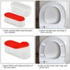 Toilet Seat Bumper Replacement Kit for Bidet with Strong Adhesive, 16 Pcs Topbuti Universal White Toilet Seat Bumpers Pads for Use with Bidets Stick On for Home and Hotel