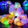 Light Up Scrunchies, LED Scrunchy Hair Ties Glow in the Dark Party Supplies Glow Sticks Party Favor Festival Rave Accessories for Neon Party, Fun Hair Scrunchies