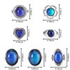 Hicarer 15 Pieces Adjustable Mood Rings for Girls and Boys Mixed Color Changing Mood Rings for Halloween Costume Props Birthday Party Favors and Goodie Bag Fillers
