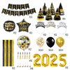 IMISHM Happy New Year Decorations 2025 New Years Party Decorations New Years Eve Party Supplies With Happy New Year Banner New Years Balloons Blowouts Squakers And Hats for New Years Decorations