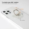 [2 Pack] Transparent Finger Ring Cell Phone Ring Holder Stand,360 Degree Rotation and 180 Degree Adjustable Finger Ring Kickstand with Polished Electroplated Phone Grip-Bear