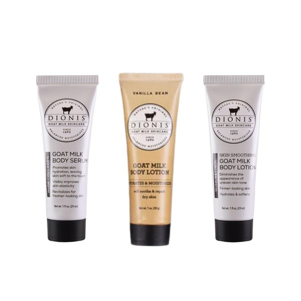 Dionis Goat Milk Skincare Body Serums & Sets (Vanilla Bean Lotion & Serum Set)