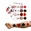 Casino Theme Temporary Tattoos Birthday Party Decorations Favors Decor Supplies Cute Tattoo Stickers 8 Sheets 96 PCS Gifts for Kids Boys Girls Games Classroom Rewards Prizes Carnival Christmas