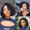 Pixie Curly Lace Wig Preplucked Human Hair Wigs Short with Baby Hair Bob 13×4 Wigs Glueless Short Wig Curly Brazilian Remy Hair 8 inches
