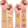 100PCS Boho First Trip Around The Sun Temporary Tattoos Themed Birthday Party Decorations Favors Supplies Decor Hello Sunshine Sunset Stickers Cute Gifts for Game Kids Boys Girls Class Prizes Carnival