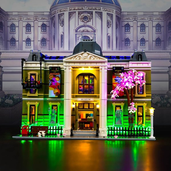 Bourvill LED Light for Lego 10326 Natural History Museum Set, Classic Version Light Lighting Building Blocks Model Compatible with Lego 10326(Lights Only, No Model)