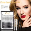 DIY Lash Extension Kit at Home, 20D/56D 9-14mm Cluster Lashes Mixed, DIY Eyelash Extension Kit for beginners Resuable 3D Effect Cluster Individual Lashes Kit with Applicator and Bond & Seal Remover