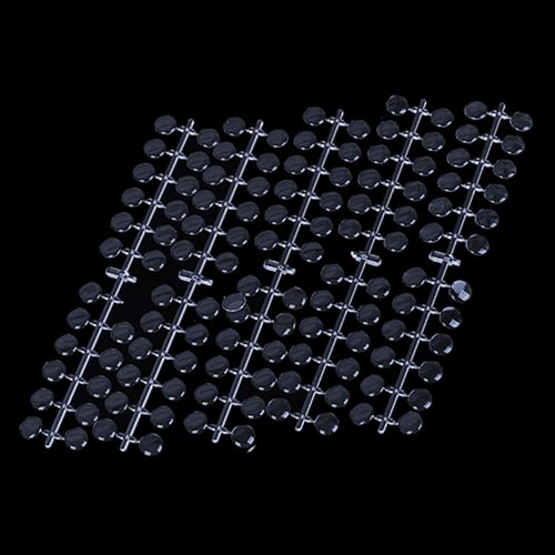 120 Pcs False Nail Display Tips Nail Art Display Chart Nail Art Color Display Tips Tool Swatch Sticks with Adhesive Sticker for Nail Polish Training Practicing (Transparent)