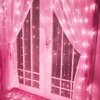 amadecohome Curtain Lights, Pink Room Decor 8 Modes LED String Lights for Garden, Teen Girls' Room, Party, Window, Wall and Valentines Day Decor