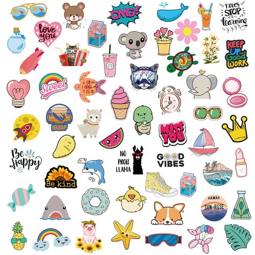 Bekayshad Stickers for Kids, 200 Pack/PCS Water Bottle Stickers for Classroom Cute Vinyl Waterproof Stickers for Teens Girls Prizes for Kids Laptop Stickers for School