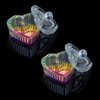 AORAEM 2PCS Nails Tips Art Dappen Dish with Lid Acrylic Liquid Powder Dappen Monomer Dish Glass Crystal Cup Glassware Tools for Professional Use and Home Use