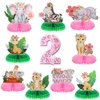 10 Pcs Two Wild Birthday Party Decorations Safari Table Centerpiece Jungle 2nd Animals Safari Centerpieces for Tables Animals 3D Table Decor for Boy Girl Safari Birthday Baby Shower Party Supplies