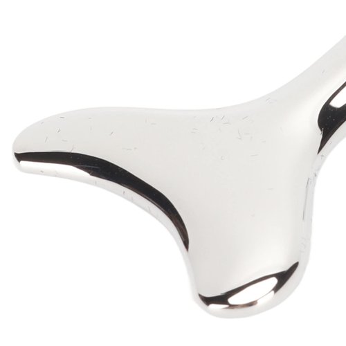 Zinc Alloy Facial Roller Gua Sha Set - Dual Heads, Reduce Swelling, Promote Circulation - Widely Use for Face, Neck, Cheeks, Forehead, Eyes, Nose and Lips