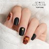 ADORA COUTURE Semi Cured Gel Nail Strips Fall | 30pcs Uv Gel Nail Stickers with Uv Light | Brown Orange Black Nail Wrap | Fall Nail Art Gel Stickers for Nails Uv Light (Tortoise)