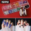 Nail Art Kit with Nail Glitter & Nail Sticker, Teenitor Nail Art Brushes for Beginners Nail Dotting Tool with Nail Gems Nail Art Striping Tape