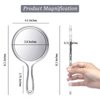Jetec Hand Mirror Double-Sided Handheld Mirror 1X/ 2X Magnifying Mirror with Handle Transparent Hand Mirror Rounded Shape Makeup Mirror (Clear)