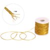 Metallic Stretch Cord Elastic Cords Ribbon Metallic Tinsel Cord Dreadlock Braiding Rope for Ornament Hanging Gift Wrapping,1 mm 60 Yards (Gold)