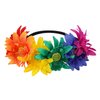 NQEUEPN Rainbow Headband, Pride Outfits Rainbow Accessories Lgbt Gay Pride Decorations Flower Crown Pride Party Favors for Women Girls Festival