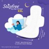 Stayfree Dry Max All Night XL Dry Cover Sanitary Pads For Women With Wings, 42 pieces
