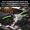 Enhon Spark Plug Pliers, Spark Plug Plier Boot Removal Tool, 45°Offset Plier Tool Spark Plug Remover, Remove Broken Spark Plug and Hard to Reach Spark Boots