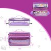 Taladad Upgrade Carrying Case for Tonie box, Double Storage Bag Compatible with Tonies Figures Characters Tonie Organizer with Shoulder Strap,Toniebox Starter Set Purple
