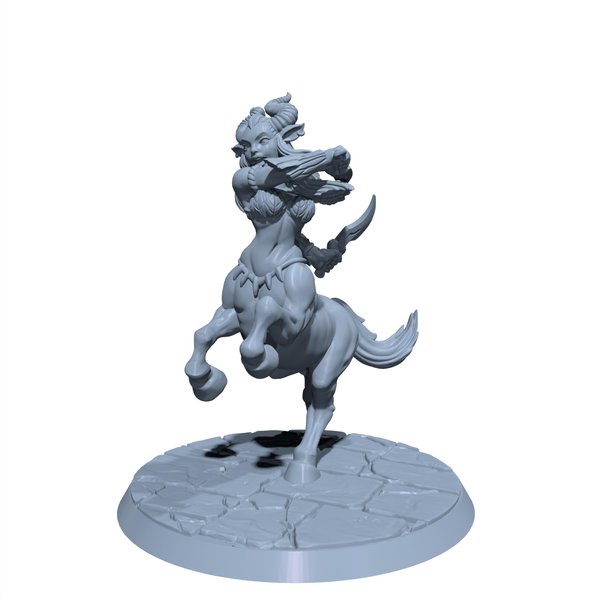 Generic Lydaria Swiftblade | Centaur of Daggers | Female Pinup miniature for Tabletop games like D&D and War Gaming| Dungeons and Dragons Mini | RN estudio Arid, Gray