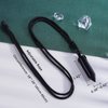 TIKCAUZ Hexagonal Crystal Points Pendant Necklace Black Obsidian Healing Stone Necklace Adjustable Rope Reiki Gemstone Necklace Handmade Jewelry for Men Women