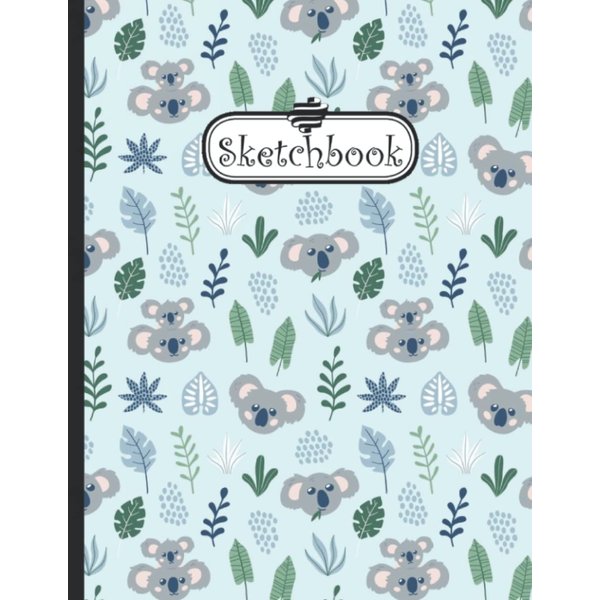 Sketchbook: Funny Koala Pattern Sketching Book, Sketch Drawing Journal Sketchbook for Sketching - 8.5 x 11 Inches - 120 Pages.